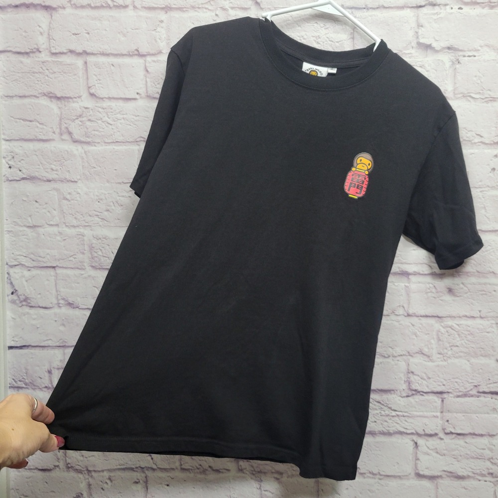 NWOT Baby Milo Store Tshirt By A Bathing Ape BAPE Black Sz M Back Pagoda Graphic - Picture 3 of 8